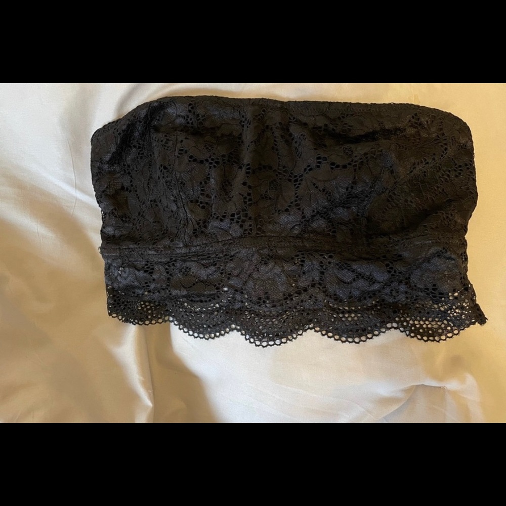 la senza strapless black lacey bralette